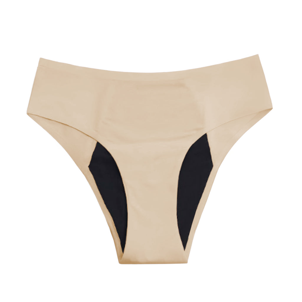 Seamless Leakproof Bikini (Heavy Absorbency Beige 10-Pack)